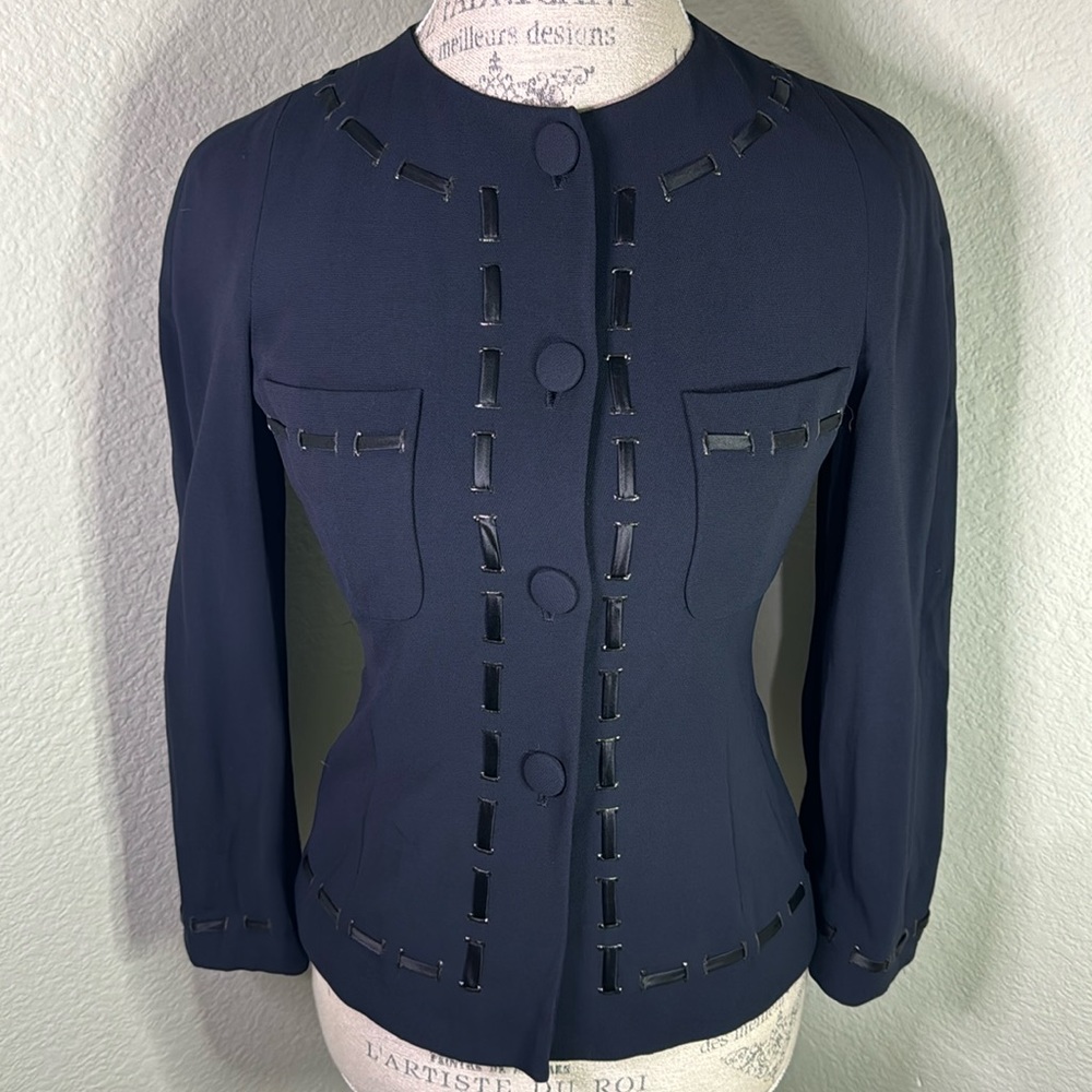 Vintage Moschino Navy and Black Blazer
